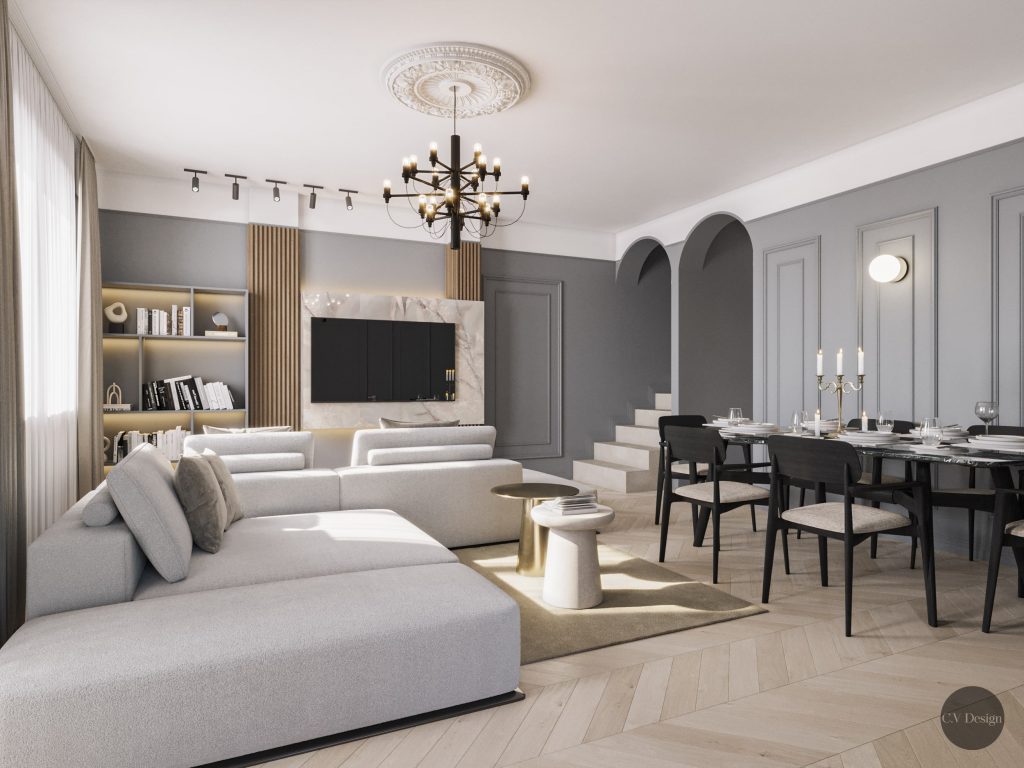 Interior Design neoclasic living Timisoara