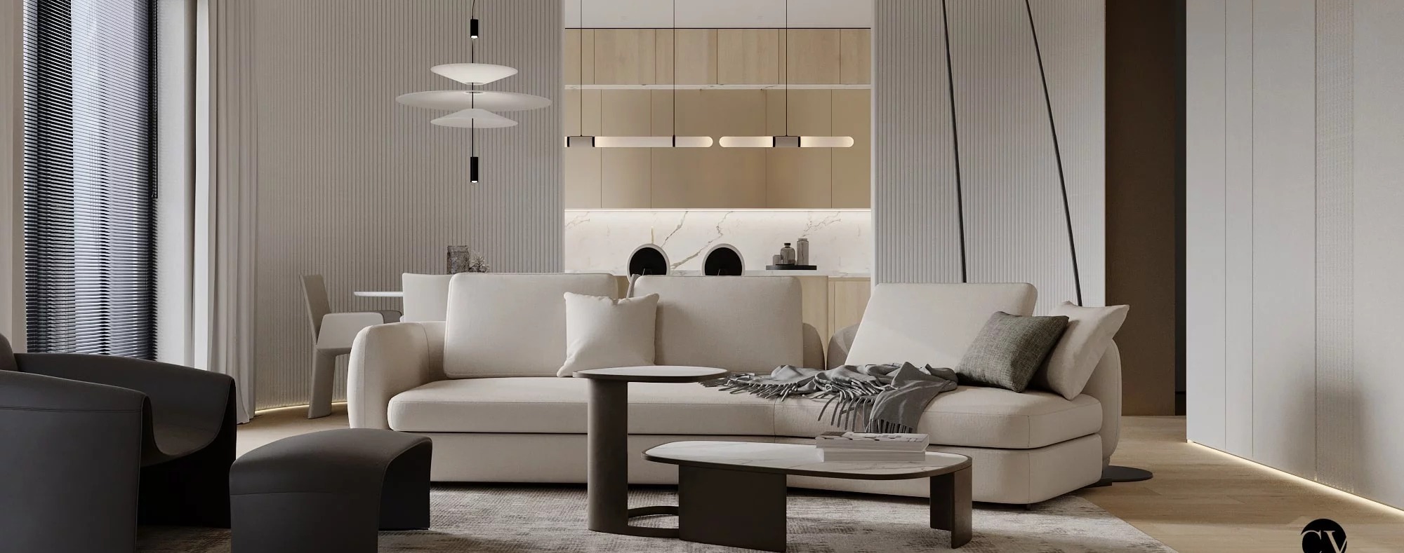 Interior design penthouse sofa