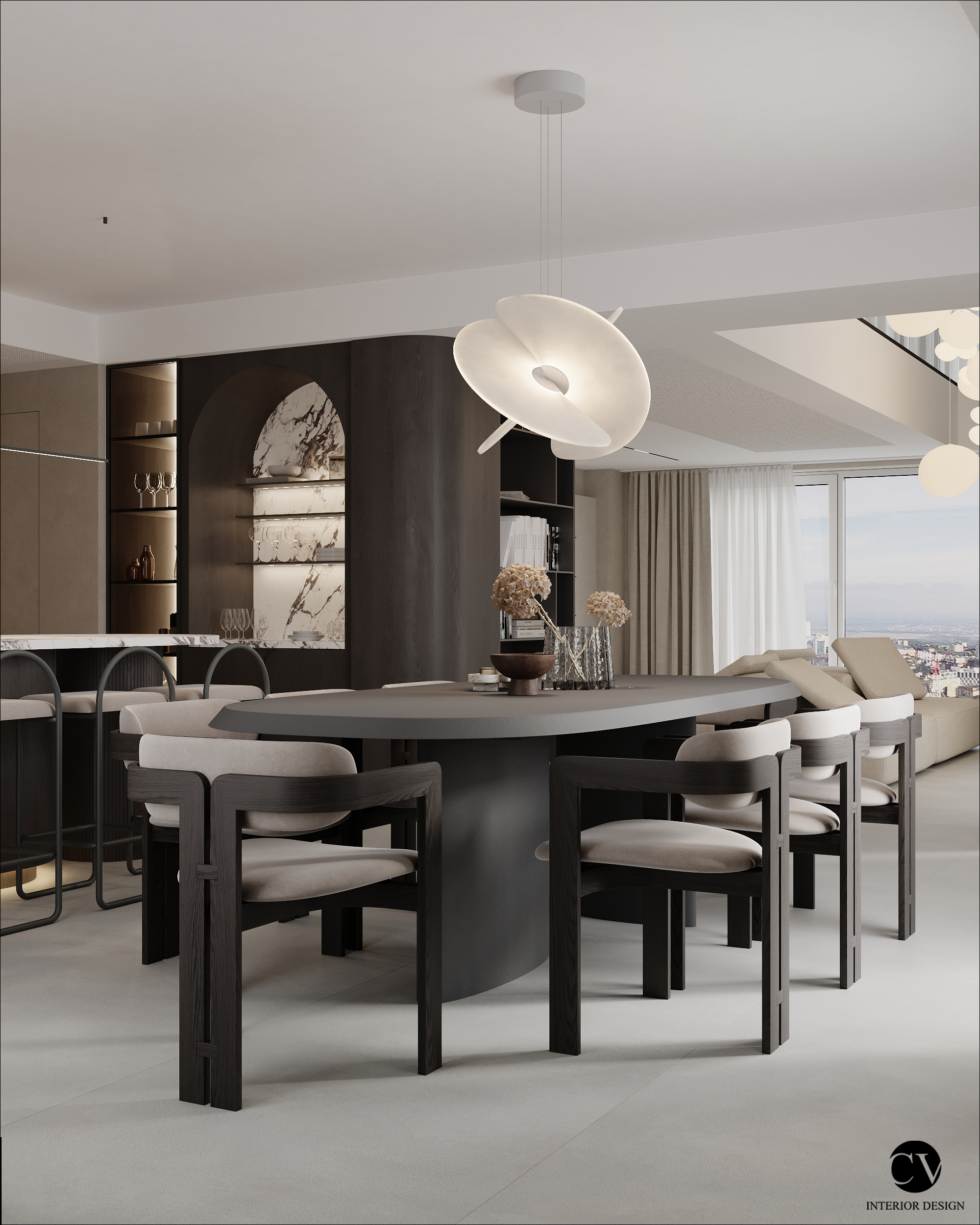 design interior penthouse living