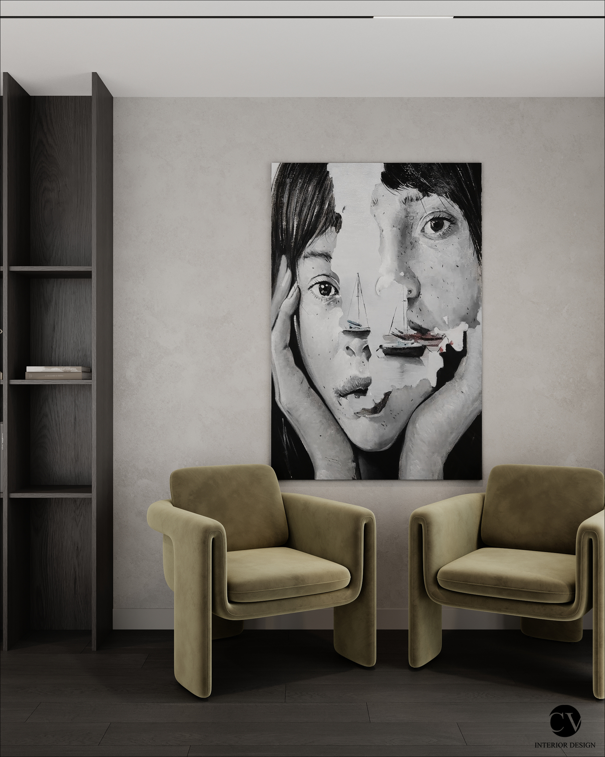 design interior penthouse coridor